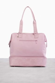 Béis 'The Mini Weekender' in Atlas Pink - Mini Weekender & Small Overnight Travel Bag Sporty Shoulder Bag For Weekend Trips, Sporty Weekender Bag With Adjustable Strap For Daily Use, Sporty Travel Bag With Adjustable Strap For Travel, Sporty Travel Bag With Adjustable Strap For On-the-go, Functional Diaper Bag With Luggage Sleeve, Functional Shoulder Diaper Bag For On-the-go, Functional On-the-go Diaper Bag With Luggage Sleeve, Sporty Travel Bag With Removable Pouch, Sporty Weekender Bag With Double Handle For Travel