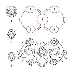 the instructions for how to draw an ornament