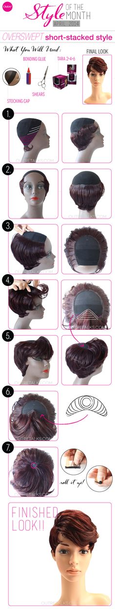 how to create a unique short style stocking cap weave with Velvet Tara Burgundy color Hair Protective Styles, Heavy Layers, Quick Weaves, Making Wigs, 27 Piece, Diy Wig, Weave Styles, Asymmetrical Bob, Quick Weave Hairstyles