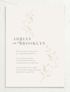 Rustic Minimal Wedding Invitations Wedding Invitations Red, Wedding Invitation Layout, Invitation Layout, Wedding Day Details, Wedding Invitations Romantic, Wedding Palette