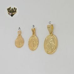 Description: -Religious Pendants. -Material: 18k Gold Filled (BGF). -Size: Width x Length. -A: 13mm. -B: 13mm x 18mm. -C: 16mm x 21mm. Select the Desired Style. Yellow Gold Miraculous Medal Jewelry For Wedding, Wedding Yellow Gold Jewelry With Miraculous Medal, Belly Button Rings, Laminate, Gold Filled, 18k Gold, Enamel Pins, Product Description, Personalized Items