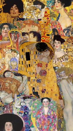 Exit Music For A Film, Running Art, The Kiss (klimt), Gustav Klimt Art, Klimt Paintings, Klimt Art, Artist Card, Vibes Art, Collage Wallpaper