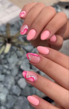 Summer Nails 2023, Western Nails, Cow Nails, Summery Nails, Simple Acrylic Nails, Cute Gel Nails, Nails 2023, Acrylic Nails Coffin Short, Easter Nails