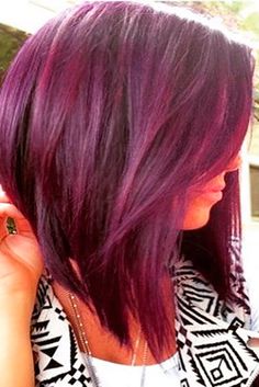 Pinwheel Hair Color, Hair Color Crazy, Hair Color Purple, Colorful Hair, Hair Color Balayage, Bob Haircuts, Cool Hair Color