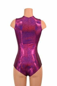 "This item is made to order, please read all the way through the listing before purchasing! Take a look at this awesome fuchsia sparkly jewel spandex romper! Such an eye-catcher. Sleeveless with siren cut legs. Four way stretch for a figure forming fit. This bodysuit is unlined. Womens Sizing (See below for instructions on where measurements should be taken) XXS: Bust 29\"-30\" / Waist 22\"-23\" / Hips 30\"-32\" Extra Small: Bust 31\"-32\" / Waist 24\"-25\" / Hips 33\"-35\" Small: Bust 33\"-34\" Pink Stretch Unitard For Parties, Fitted Sleeveless Unitard For Party, Stretch Purple Unitard, Fitted Purple Unitard, Spandex Romper, Romper Bodysuit, Rave Festival, Olive Branch, Small Bust