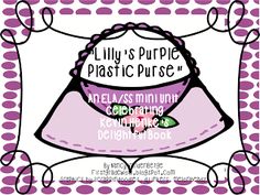 an image of a poster with the words, lilly's picnic plastic purses