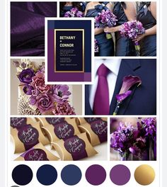 purple and gold wedding color scheme