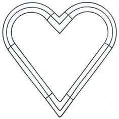 a heart shaped frame with lines in the shape of two hearts on top of each other