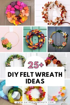 25 diy felt wreaths that are easy to make and great for the front door