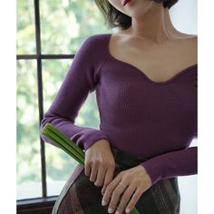 <color>



olive green

Cherry red

black

purple






<Size>

 



Free size



Length: 51cm

Bust: 62cm













<Material>



Viscose

polyester

Nylon






<model wearing>



wearing size



Free size




model dimensions 



Height: 170cm

Weight: 55kg

Bust: 84cm

Waist: 65cm

Hip: 94cm Winter Purple Fitted Tops, Fitted Purple Winter Tops, Fitted Purple Tops For Winter, Fitted Mauve Top For Fall, Purple Fitted Top For Fall, Fitted Purple Tops For Fall, Fitted Fall Purple Tops, Fitted Burgundy Knit Tops, Purple Ribbed Top