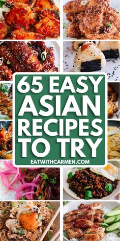 Looking for Asian culinary inspiration? Check out these 65 Easy Asian Recipes! From stir-fries to noodles to dumplings, there's something for everyone to enjoy. Get ready to expand your culinary horizons!  easy asian recipes | easy dinner recipes | asian chicken recipes | asian recipes | easy chinese recipes | meal prep for the week Asian Crockpot Recipes, Asian Recipes For Dinner, Asian Feast, Easy Asian Dishes, Chinese Dinner, Healthy Asian, Healthy Asian Recipes