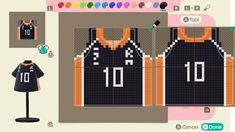 an image of a basketball jersey made out of pixelated paper with the number 10 on it