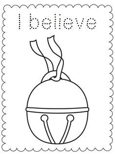 I Believe Bell-Polar Express-Coloring Sheet Polar Express Party, Train Coloring Pages, Polar Express Train, The Polar Express