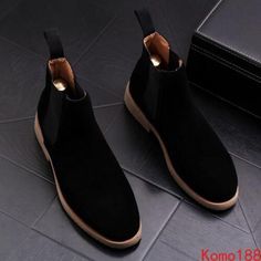 Suede Boots Men, Mens Suede Boots, Boots Ideas, Boots Chelsea, Botas Chelsea, Mens Ankle Boots, Spring Boots, Pointed Toe Boots, Estilo Punk