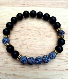 Gift Bracelet, Jewelry Men, Bracelet Mens, Bracelet Men, Mala Bracelet, Mens Beaded Bracelets, Beaded Bracelets Diy, Black Agate