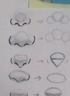 the drawing shows how to draw different shapes