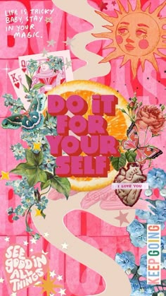 a collage of images with the words pot for your self on it and flowers