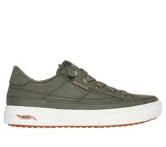 Stroll through the day in easy-to-wear supportive comfort wearing Skechers Street Arch Fit Arcade - Meet Ya There. This Skechers No Tie Fit design features a canvas upper with tied-off laces, a removable Arch Fit insole, and a lightweight cushioned midsole. | Skechers Women's Arch Fit Arcade - Meet Ya There Sneaker | Medium Width | Patented Skechers Arch Fit insole system with podiatrist-certified arch support | Podiatrist-designed shape developed with 20 years of data and 120, 000 unweighted fo Lace-up Sneakers With Arch Support, Classic Lace-up Sneakers With Arch Support, Functional Lace-up Sneakers With Arch Support, Outdoor Slip-on Sneakers With Arch Support, Sketchers Arch Fit, Bob Shoes, Olive Style, Summer Clearance Sale, Lace Up Wedges