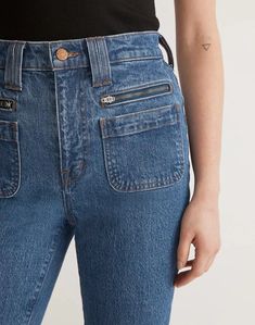 The cut: a fan fave from our Perfect Vintage fam, these flared jeans have a fitted '90s supermodel waist, plus both patch and zip front pockets..NJ208 Vintage Flare, Jeans Casual, Madewell Denim, Flared Jeans, Pants Jeans, Jeans For Sale, Women's Pants, Flare Jeans, Stretch Denim