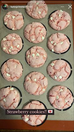 strawberry cookies with marshmallows in a muffin tin ready to be baked