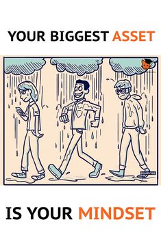 two men walking in the rain with an umbrella