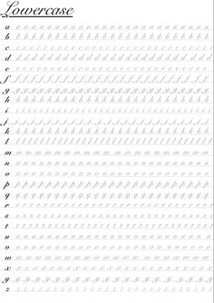 the handwriting practice sheet with cursive writing