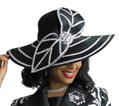 Lily and Taylor H289 1 piece HAT Color: Black, Canary, Fuchsia, Ice Blue, Purple, White, White/Black Church Hats African Americans, Ladies Dress Hats, Classy Hats, Derby Fashion, Sunday Inspiration, Purple Hats, Elegant Hats, Head Wear, Black Canary