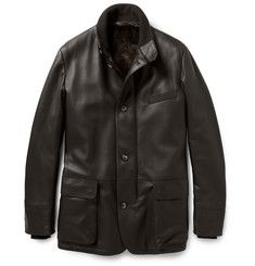 Loro Piana Roadster Villa D'Este Castorino-Lined Leather Coat F Men, Designer Leather Jackets, Men's Coats And Jackets, Mens Designer Fashion, Mr Porter, Loro Piana, Cool Jackets, Sports Jacket