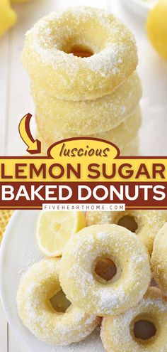 Lemon Sugar Baked Donuts Light Breakfast Ideas Simple, Bakery Breakfast Ideas, Simple Breakfast Ideas, Quick Breakfast Ideas, Infused Sugar, Cake Donut, Tasty Breakfast