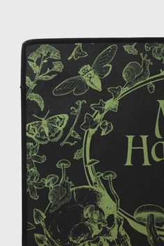 a black and green ipad case with an image of the words, i am hope on it