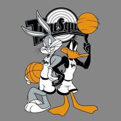 an image of some cartoon characters playing basketball