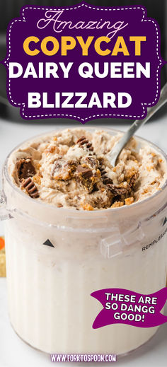 Creating your own copycat DQ Blizzard at home is easier than you might think! Customize your dessert with a variety of mix-ins to achieve the perfect flavor and texture every time! Ninja Creami Frosty, Ninja Creami Blizzard, Cremi Ninja Recipes, Reeses Cups Recipe, Creami Ninja Recipe, Blizzard Recipe, Ninja Smoothie Recipes, Dq Ice Cream