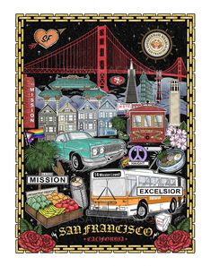 an image of san francisco with the golden gate bridge in the background and cars on the road