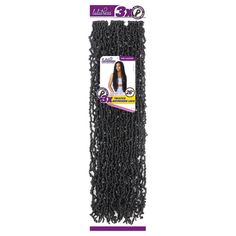 Sensationnel Lulutress 3X Crochet Braid - Twisted Distressed Locs 26 BRAND : LulutressCOLOR SHOWN : 1BTYPE : BraidSTYLE : Twisted Distressed LocMATERIAL : Synthetic HairLENGTH : 26"HEAT SAFE : NoDYE/BLEACH/PERM : NoDESCRIPTION : Thinly twisted locs 3 bundles in 1 pack Textured strands for more natural finished look Easy to install and achieve a quick styled look EASY TO INSTALL STEP 1: Open latch, and slide hook through cornrow. Loop the hair onto the hook.STEP 2: Close latch securely. Reverse a Twisted Locs, Distressed Locs, Crochet Braids Twist, Crochet Braid, Cornrow, Crochet Braids, Perm, Braid Styles, Synthetic Hair