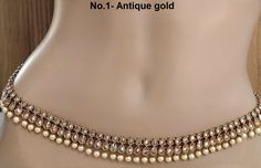 * Beautifully designed dark gold color belly chain. * can be used with belly dance costumes and saris. * no.1- Gold Belly chain high quality                Adjustable from 27 to 39 inches Waist.  no.2- Gold Belly chain high quality                Adjustable from 27 to 39 inches Waist.  no.3- Gold Belly chain high quality                Adjustable from 27 to 39 inches Waist. Elegant Gold Body Jewelry For Festivals, Adjustable Gold Kundan Necklace Bollywood Style, Bohemian Gold Waist Chain For Festivals, Elegant Gold Choker Body Jewelry, Bollywood Style Gold Festival Jewelry, Bollywood Style Tilla Waist Chain For Festivals, Traditional Waist Chain With Tilla For Party, Gold Waist Chain For Festivals And Parties, Bohemian Gold Body Chain For Wedding