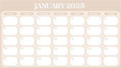 a calendar for january and march with the date circled in white on a beige background