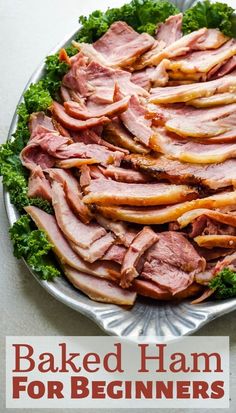 baked ham for beginners on a platter