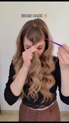 Long Hair Ponytail Styles, Down Hairstyles For Long Hair, Awesome Hairstyles, Long Hair Ponytail, Beautiful Braided Hair, Braided Bun Hairstyles, Long Hair Tutorial, Hair Braid Videos, Hair Tutorials For Medium Hair