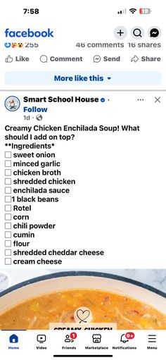 an image of a recipe for soup in the crock pot with instructions to make it