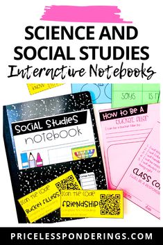 science and social studies interactive notebooks with text overlay that says science and social studies interactive notebooks