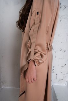 Womens Satin Long Belted Trench Coat. - Etsy Ladies Trench Coat, Long Trench, Long Trench Coat, Belted Trench Coat, Belt Style, Trench Coats Women, Cute Shorts, Womens Jackets, Short Tops