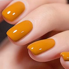 Amazon.com : Vishine Gel Nail Polish 15ml, Fall Autumn Yellow Color Soak Off UV LED Long-Lasting Nail Gel Polish Nail Art Home DIY Manicure Nail Salon Varnish #924 : Beauty & Personal Care Gel Polish Nail Art, Fall Gel Nails, Cute Nails For Fall, Her Nails, Long Lasting Nails, Fall Nail Art, Fall Nail Colors, Yellow Nails