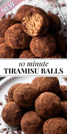 A recipe for when you're craving classic tiramisu but not craving the process of making tiramisu! Tiramisu balls (or tiramisu truffles if you prefer) pack all the flavor you'd find in a classic tiramisu but they come together in around 10 minutes! Roll them in cocoa powder, dip in chocolate, or pick from a ton of other topping options. Ricotta Tiramisu Recipe, Tiramisu Bread Pudding, Tiramisu Bites Recipe, Tiramisu Different Flavors, Peanut Butter Tiramisu, Tiramisu Snowball Cookies, Different Tiramisu, Tiramisu Cake Pops, Oreo Tiramisu Recipe