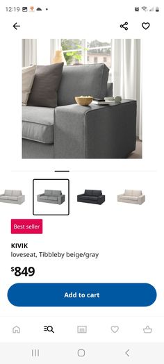 a couch with the price tag on it