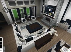 Roblox House Decoration Ideas, Bloxburg Home Cinema, Bloxburg Back Porch Ideas, Boo Burg Living Room Ideas, Blox Burg Layouts, Blocksburg House Decoration Ideas, Bloxburg Luxury Living Room, Bloxburg Kitchen Black Family, House Inspo For Bloxburg