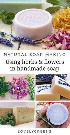 soap making using herbs and flowers in handmade soap