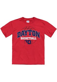 Your future Dayton Flyers will be ready for the game with this Dayton Flyers Youth Red Short Sleeve Tee. This Bevel Arch Basketball T-Shirt features a screen print graphic on center chest. Screen print graphic on center chest, Crew neck, Short sleeve, Basic fit, Perfect staple item!, 100% Cotton, Machine Washable Vine Yard, Dayton Flyers, Basketball T Shirt, Basic Fit, Basic Fits, Spirit Wear, Print Graphic, Red Shorts, Basketball Shorts