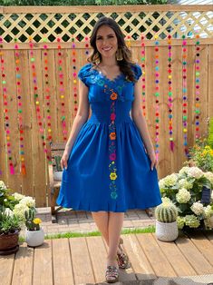 Floral Plunge Dress. Hand Embroidered Dress. Size S 2X. Mexican Embroidered Dress. Mexican Fiesta Dress. - Etsy Mexican Fiesta Dresses, Hand Embroidered Dress, Traditional Mexican Dress, Mexican Embroidered Dress, Fiesta Dress, Mexican Fashion, Floral Ruffle Dress, Floral Halter Dress, Plunge Dress