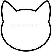 Cat Face Template, Cat Template Free Printable, Cat Head Outline, Cat Face Outline, Katt Diy, Cat Template, Mug Rug Patterns, Cat Birthday Party