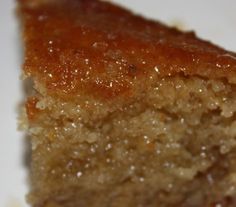 a piece of cake sitting on top of a white plate